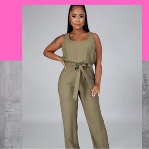 Dressy olive jumpsuit
